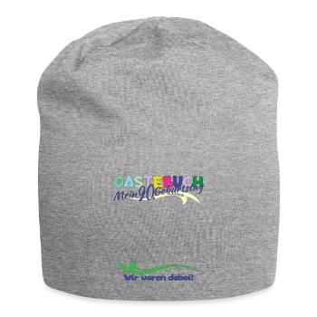 90th Birthday Man and Woman Guestbook - Jersey Beanie - heather grey - Front