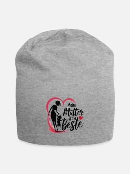 Muttertag Meine mutter ist die beste - Jersey-Beanie - Grau meliert