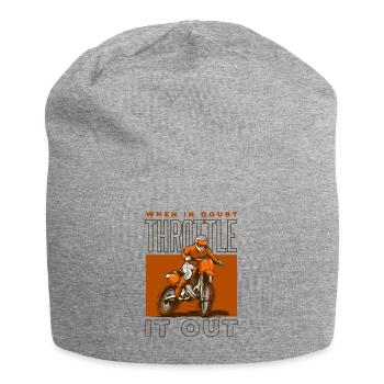 Im Zweifelsfall Gas geben Supermoto - Jersey-Beanie - Grau meliert - Vorne