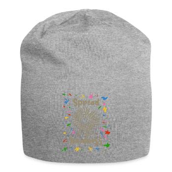 Spread Kindness - Hund schüttelt sich - Jersey-Beanie - Grau meliert - Vorne