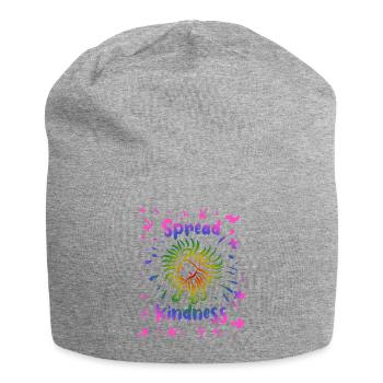 Spread Kindness - Hund schüttelt sich - Jersey-Beanie - Grau meliert - Vorne
