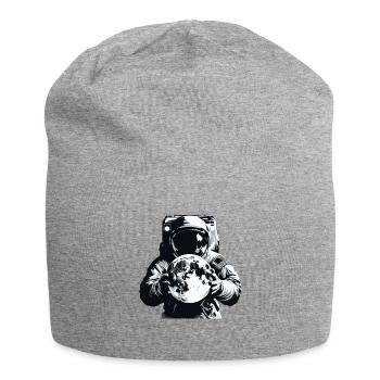 Un astronaute tient la lune dans ses mains Spaceman - Bonnet en jersey - gris chiné - Devant