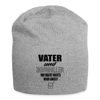 Father and downhiller - Jersey Beanie - heather grey - Front