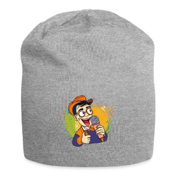 MAN MICROPHONE - Jersey Beanie - heather grey - Front