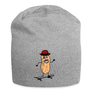 Erdnuss Großvater Skaten Skater Nuss Opa - Jersey-Beanie - Grau meliert - Vorne
