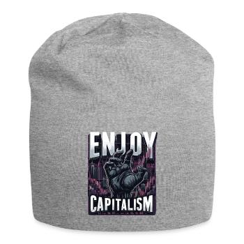 Enjoy Capitalism - Jersey Beanie - heather grey - Front