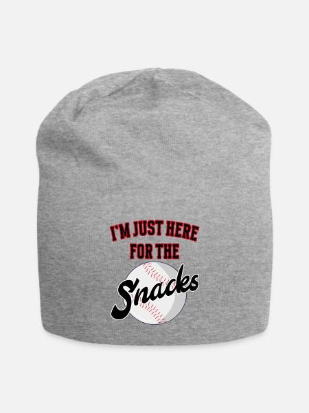 Baseball I'm just here for the snacks - Jersey-Beanie - Grau meliert