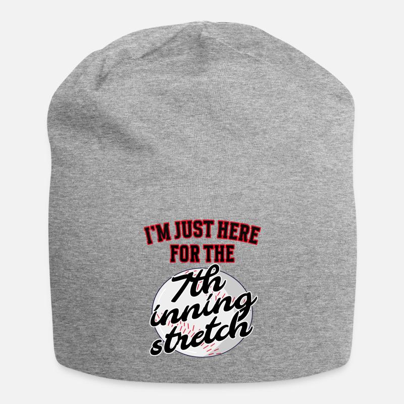 Baseball Im just here for the 7th inning stretch - Jersey-Beanie - Grau meliert