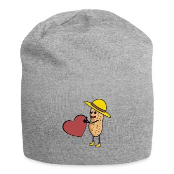 Cacahuète Rêve Homme Homme Homme Unique Coeur - Bonnet en jersey - gris chiné - Devant