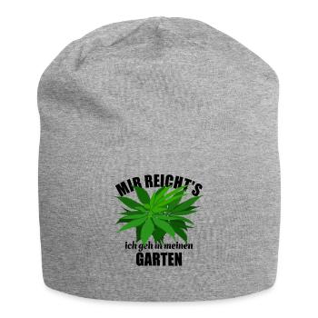 Mir reicht's ich geh in meinen Garten - Hanf - Jersey-Beanie - Grau meliert - Vorne