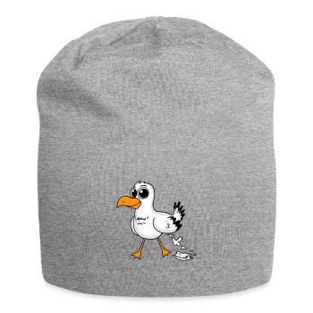 Seagull Funny Motif - Jersey Beanie - heather grey - Front