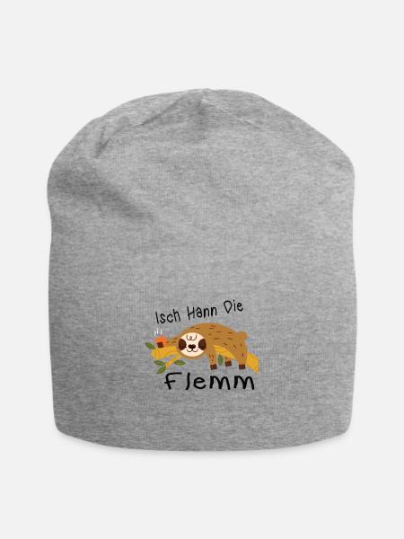 Isch Hann Die Flemm Saarland Saarländer Dialekt - Jersey-Beanie - Grau meliert