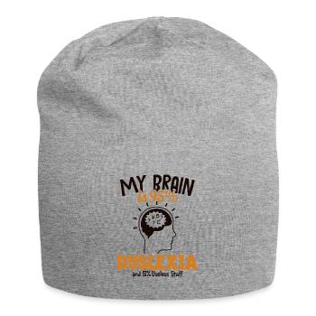 Mon cerveau est à 95% dyslexique Dyslexie Apraxie - Bonnet en jersey - gris chiné - Devant