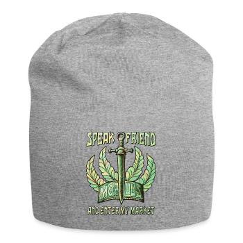 SCHWERT SPEAK FRIEND AND ENTER MY MARKET - Jersey Beanie - heather grey - Front