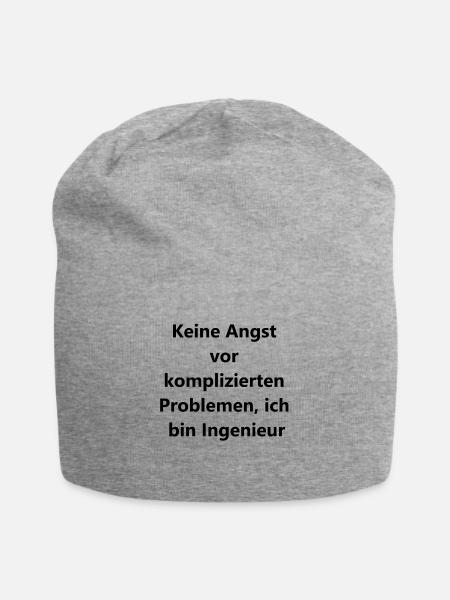 Geschenk für Ingenieure - Jersey-Beanie - Grau meliert