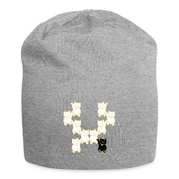 Cats different unusual cat deiifernz - Jersey Beanie - heather grey - Front