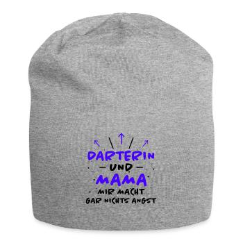 Darterin Spruch Dartspielerin Darterin Geschenk - Jersey-Beanie - Grau meliert - Vorne