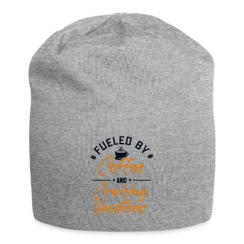 Angetrieben von Kaffee und Kreuzfahrt Kreuzfahrt - Jersey-Beanie - Grau meliert - Vorne
