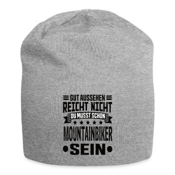 Mountain bike Bike Mountain biker Mountain biking - Jersey Beanie - heather grey - Front