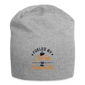 Fueled by Coffee and Armadillos Pink Fairy Lover - Jersey Beanie - heather grey - Front