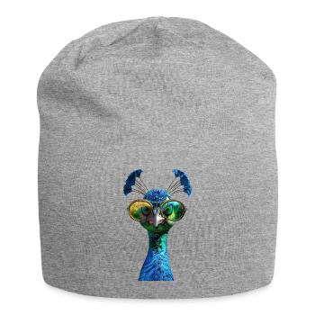 Peacock Blue Peacock Peacock Wheel Peacock Wheel Peacock Wheel - Jersey Beanie - heather grey - Front