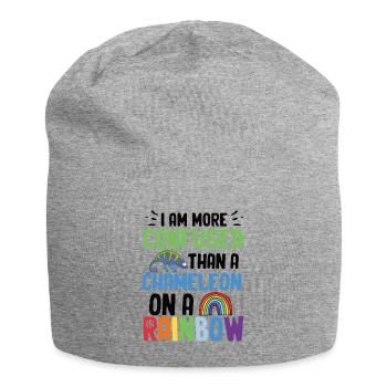 Ich Bin Verwirrter Als Ein Chamäleon - Jersey-Beanie - Grau meliert - Vorne