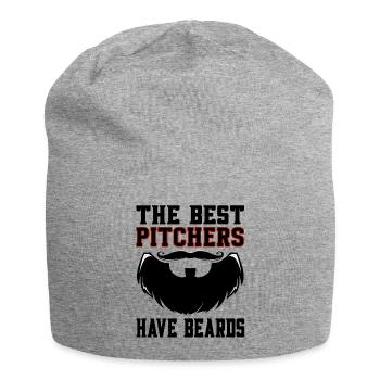 The best Pitchers have beards - Baseball Bearded - Jersey Beanie - heather grey - Front