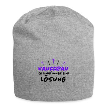 Kauffrau Spruch Verkäuferin Witz Kauffrau Geschenk - Jersey-Beanie - Grau meliert - Vorne