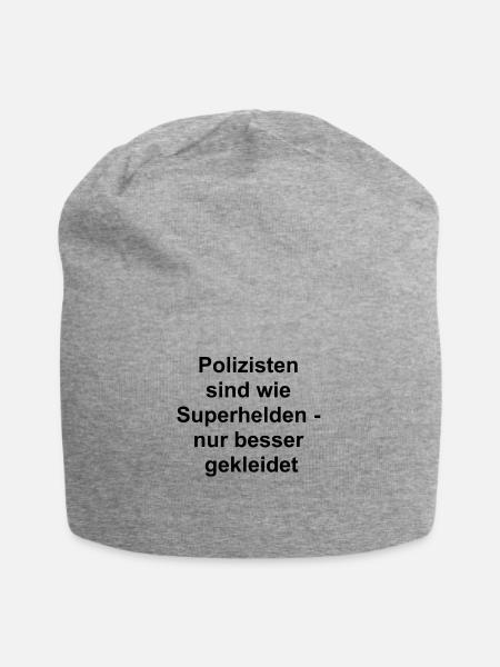 Notizbuch Geschenk - Jersey-Beanie - Grau meliert