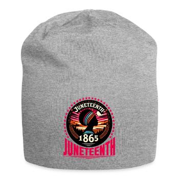 Célébrer Juneteenth : liberté, héritage, unité - Bonnet en jersey - gris chiné - Devant