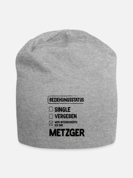 Metzger Beziehungsstatus Metzger Fleischer - Jersey-Beanie - Grau meliert