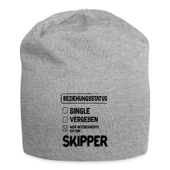 Skipper Relationship Status Skipper Sailing Sailor - Jersey Beanie - heather grey - Front