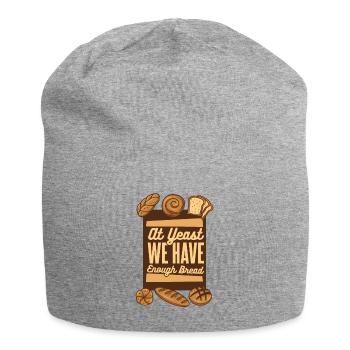 Bei Hefe haben wir genug Brotbackautomaten-Liebhaber - Jersey-Beanie - Grau meliert - Vorne