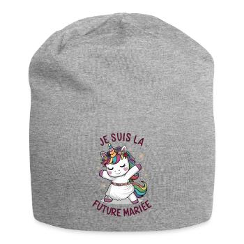 I'm The Bride To Be Wedding Unicorn Woman - Jersey Beanie - heather grey - Front