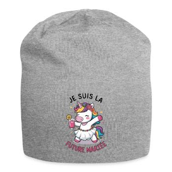 Je Suis La Future Mariée Mariage Femme Licorne - Bonnet en jersey - gris chiné - Devant