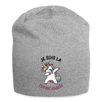 Je Suis La Future Mariée Mariage Femme Licorne - Bonnet en jersey - gris chiné - Devant