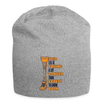 Das Bein braucht länger, um wieder zu wachsen Benutzerbein - Jersey-Beanie - Grau meliert - Vorne