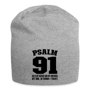 Psalm 91 - Church God Catholic Evangelical - Jersey Beanie - heather grey - Front