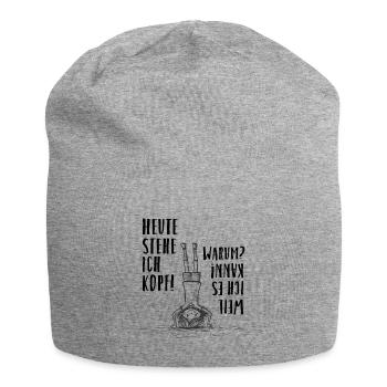Poirier de fille [00261] - Bonnet en jersey - gris chiné - Devant