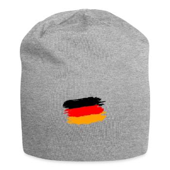 Ich liebe DEUTSCHLAND Shirt Fahne GERMANY STOLZ - Jersey-Beanie - Grau meliert - Vorne