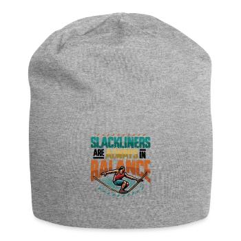 Les slackliners sont toujours en équilibre - Bonnet en jersey - gris chiné - Devant