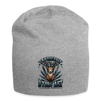 Taxidermy It's A Dying Art Hirschmotiv - Jersey-Beanie - Grau meliert - Vorne