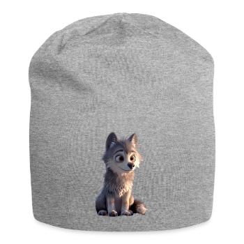 Loup Motif Loups Loup Meute Wolfhound Loup Mignon Loup - Bonnet en jersey - gris chiné - Devant
