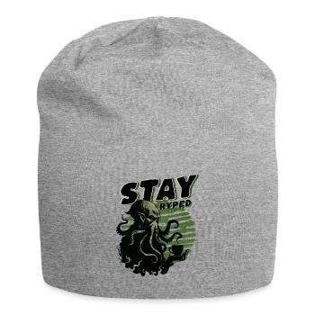 Stay Hyped - Cthulhu Kult Lovecraft Necronomicon - Jersey-Beanie - Grau meliert - Vorne