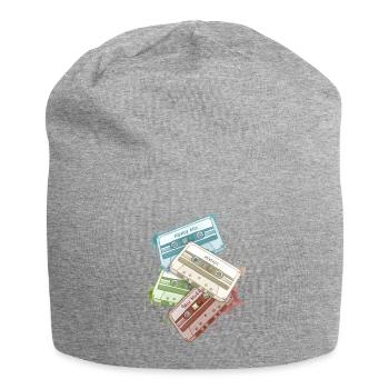 Retro Watercolor Tapes Cassettes Oldschool Mixtapes - Jersey Beanie - heather grey - Front