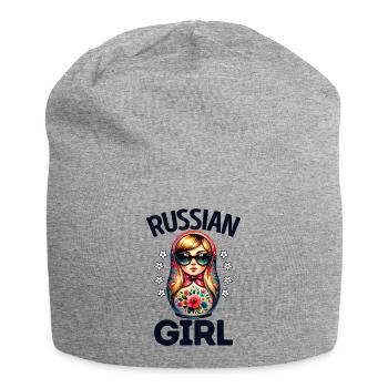 Fille russe ! Russie Matriochka Russe pour - Bonnet en jersey - gris chiné - Devant