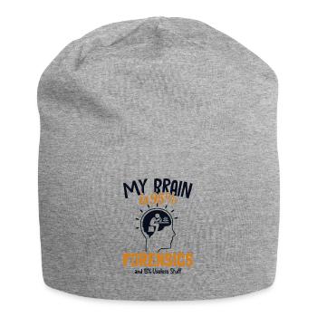 My Brain is 95% Forensics Psychology Forensic - Jersey Beanie - heather grey - Front
