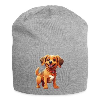 Hunde Hunde funkeln in der Illustration - Jersey-Beanie - Grau meliert - Vorne
