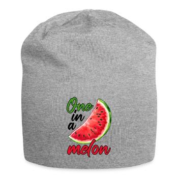 One In A Melon Funny Melon Summer - Jersey Beanie - heather grey - Front