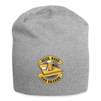 Biersäcke und -bretter Sitzsack Spielbretter Cornhole - Jersey-Beanie - Grau meliert - Vorne